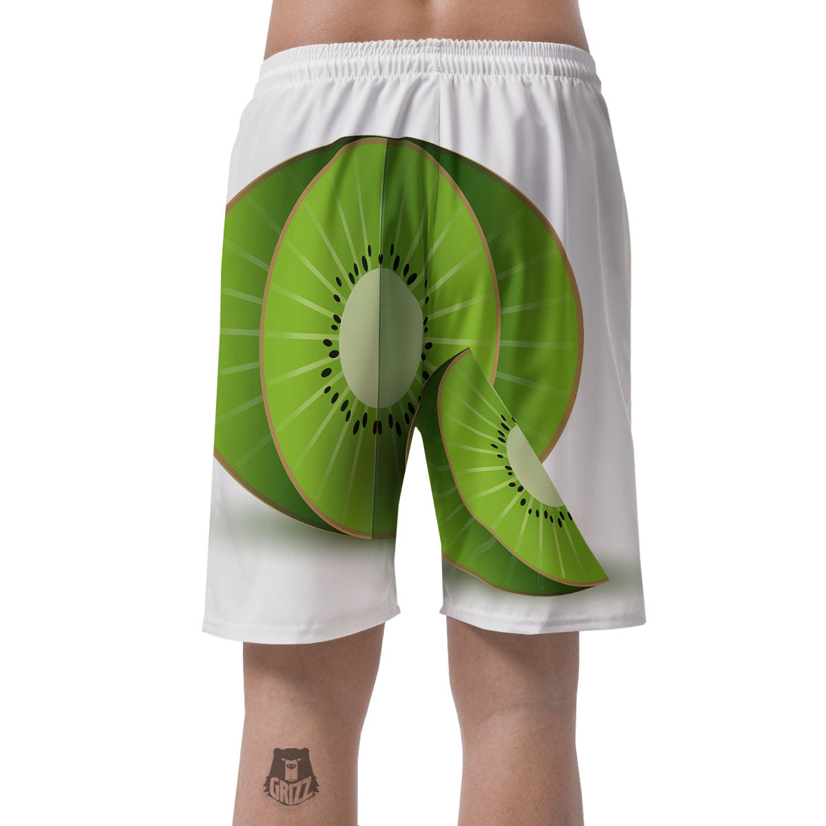 3D Kiwi Print Men's Shorts-grizzshop