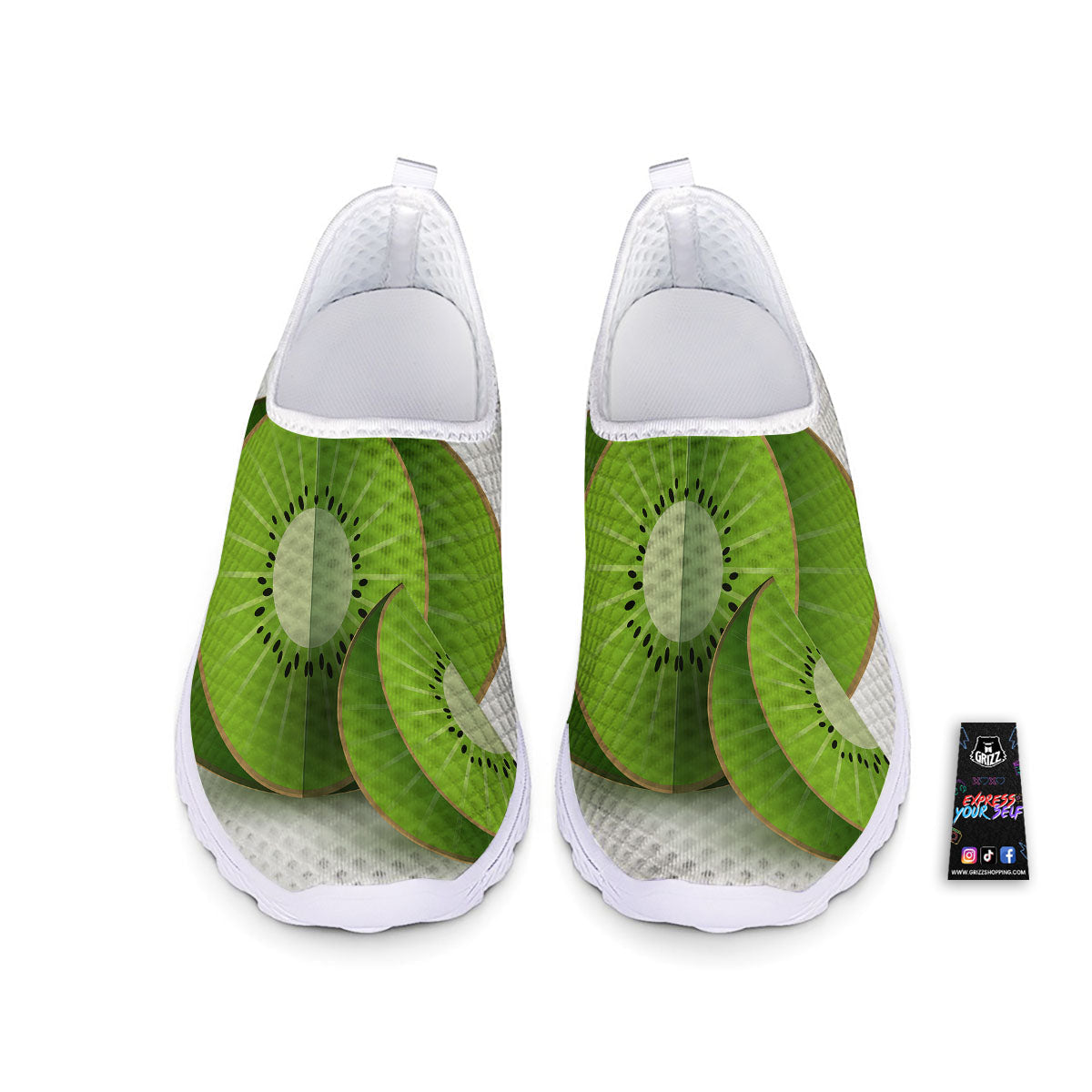 3D Kiwi Print Nurse Shoes-grizzshop