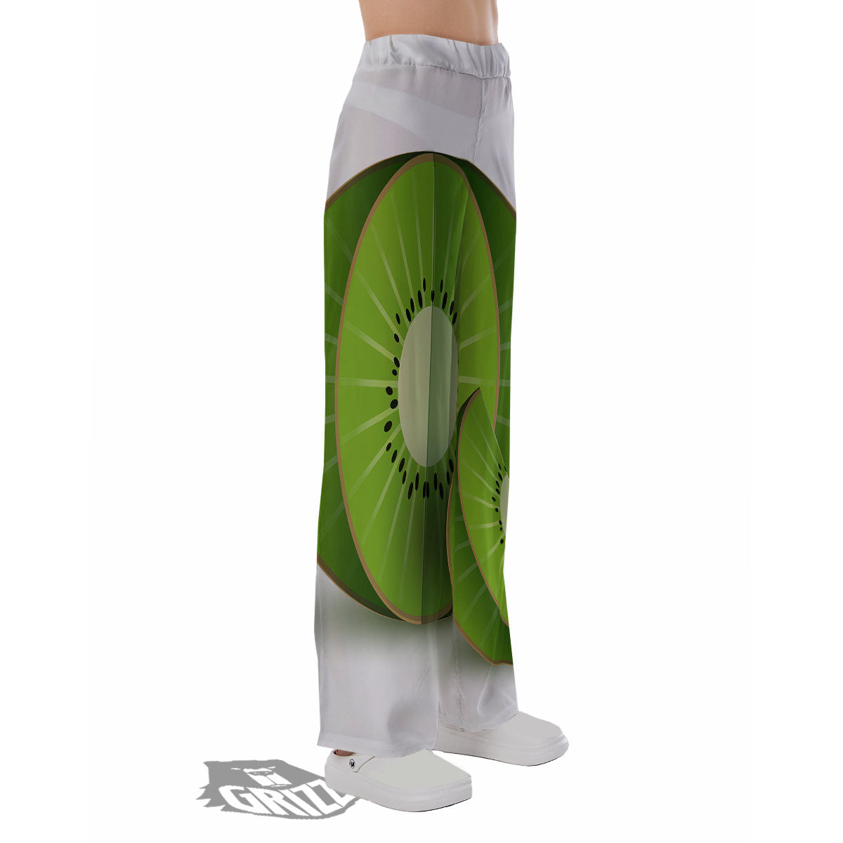 3D Kiwi Print Pajama Pants-grizzshop