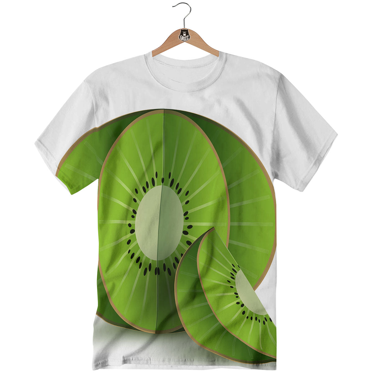 3D Kiwi Print T-Shirt-grizzshop