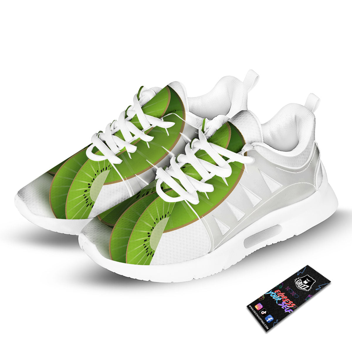 3D Kiwi Print Tennis Shoes-grizzshop