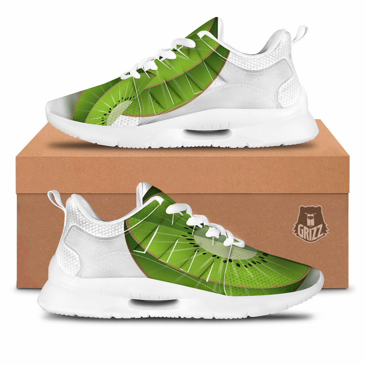 3D Kiwi Print Tennis Shoes-grizzshop