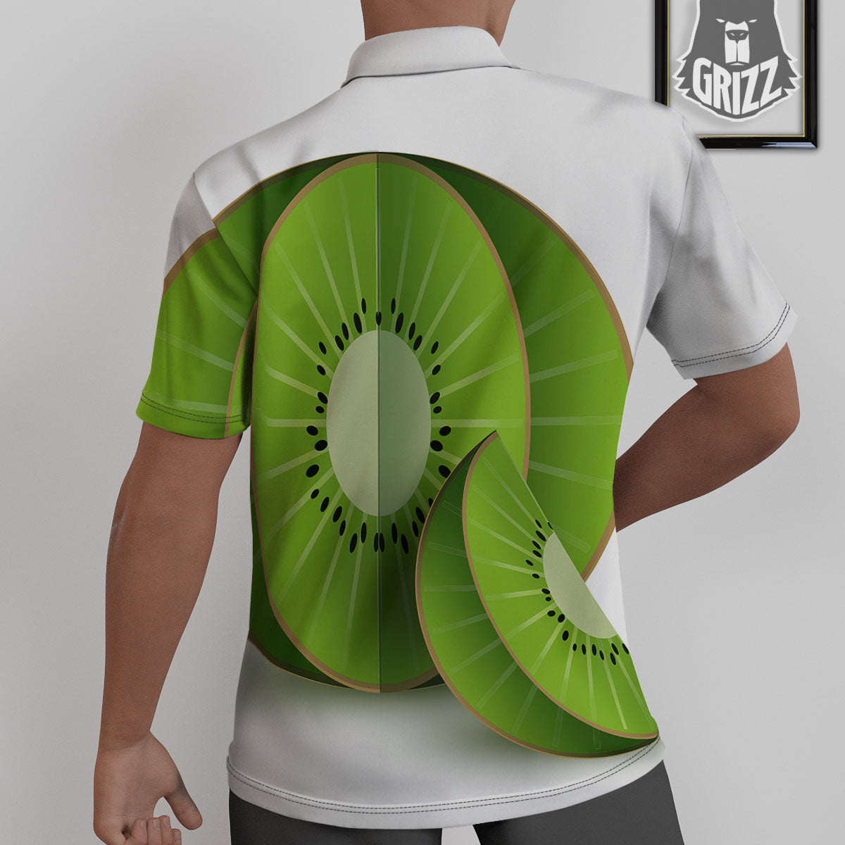 3D Kiwi Print Untucked Shirts-grizzshop