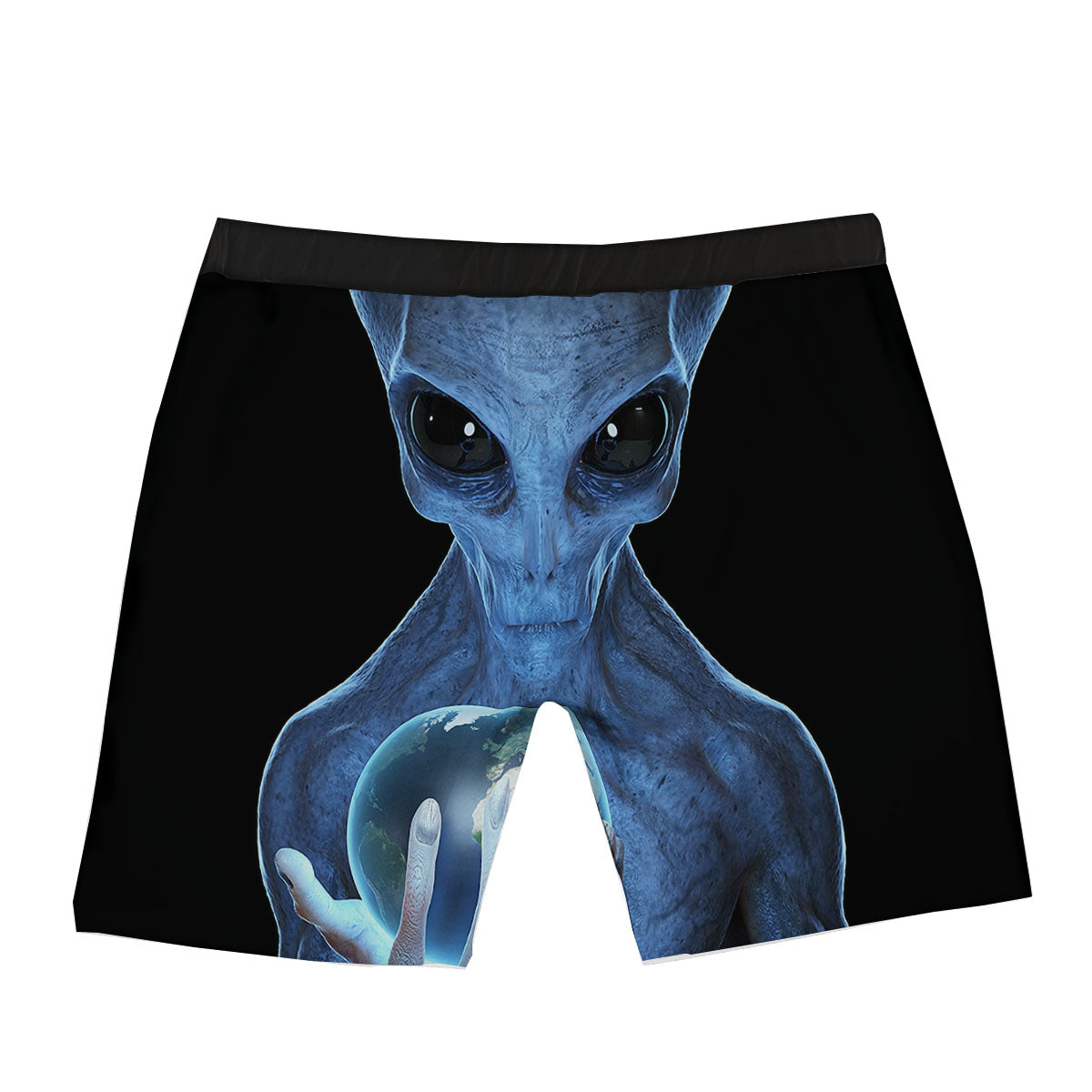 3D Scary Alien Grey Print Boxer Briefs-grizzshop