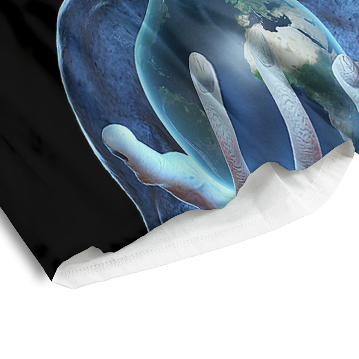 3D Scary Alien Grey Print Men's Athletic Shorts