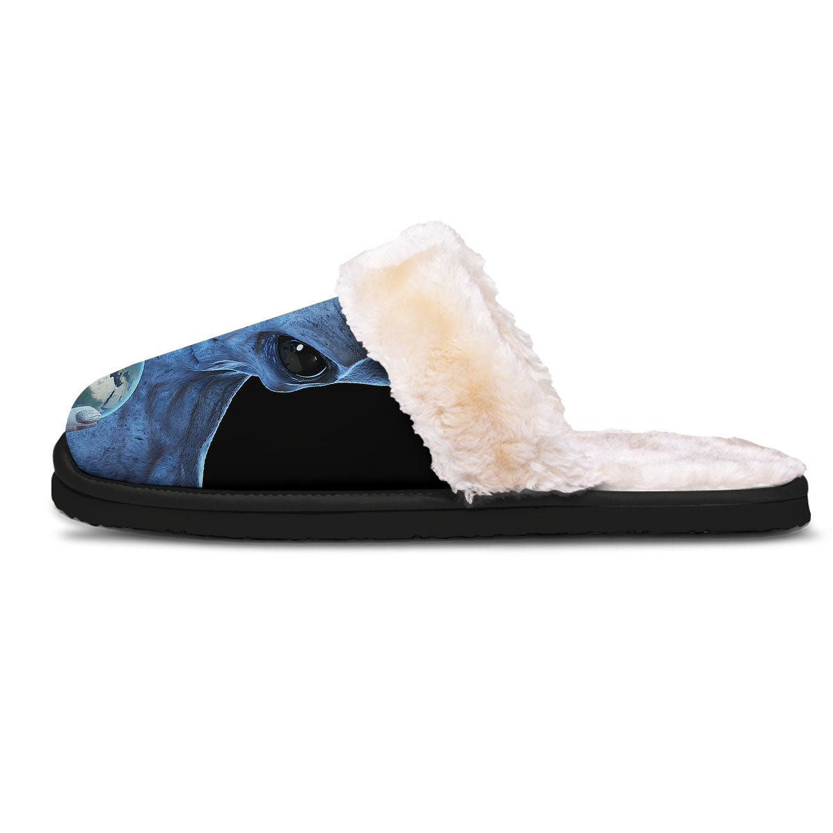 3D Scary Alien Grey Print Slippers-grizzshop