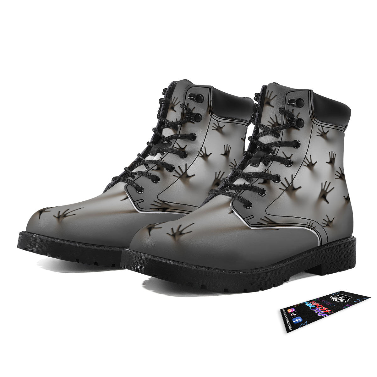 3D Scary Ghost Print Boots-grizzshop