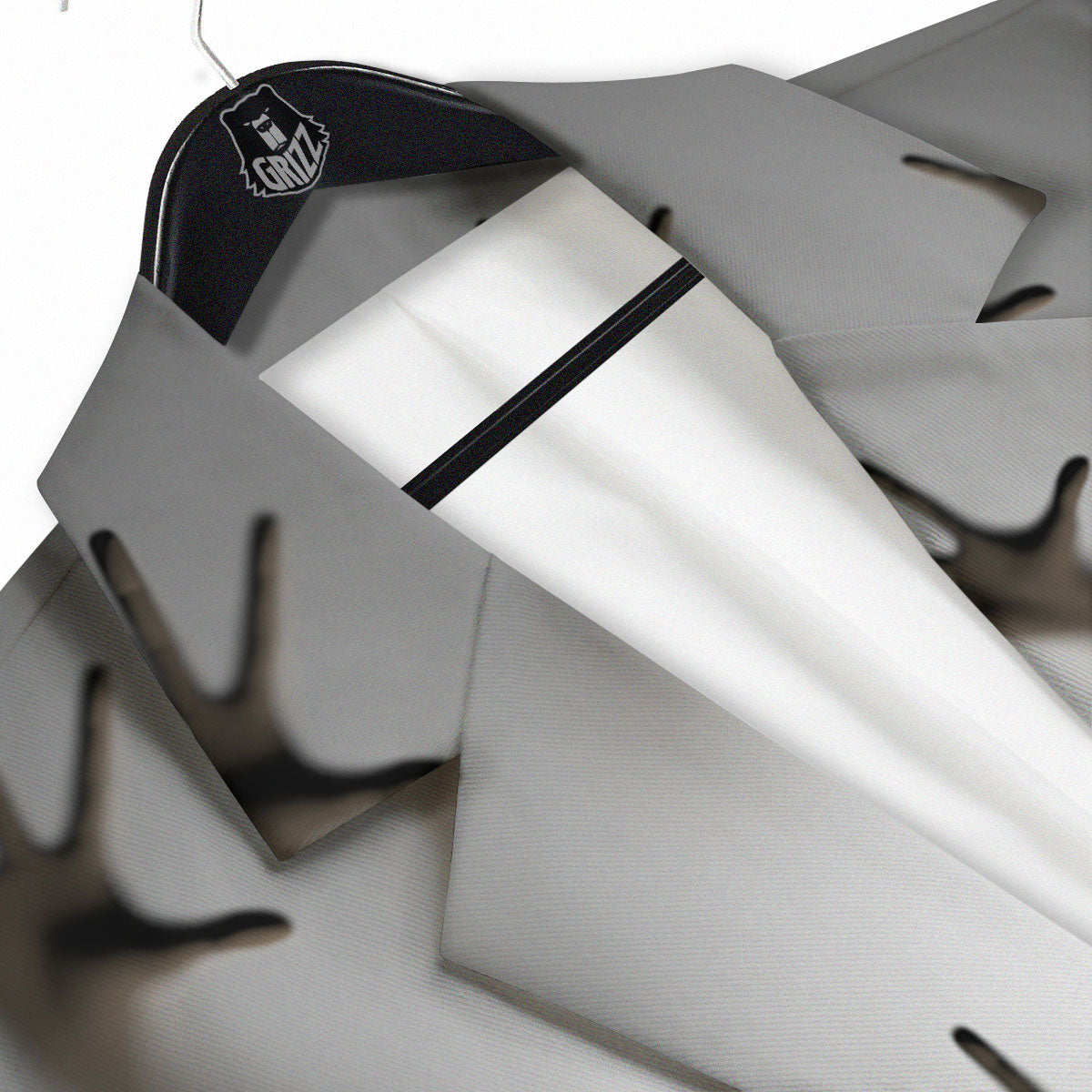 3D Scary Ghost Print Men's Sport Coat-grizzshop