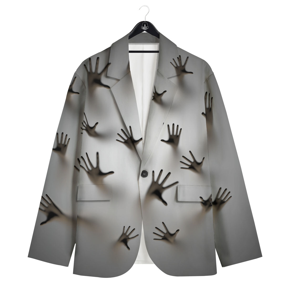 3D Scary Ghost Print Men's Sport Coat-grizzshop