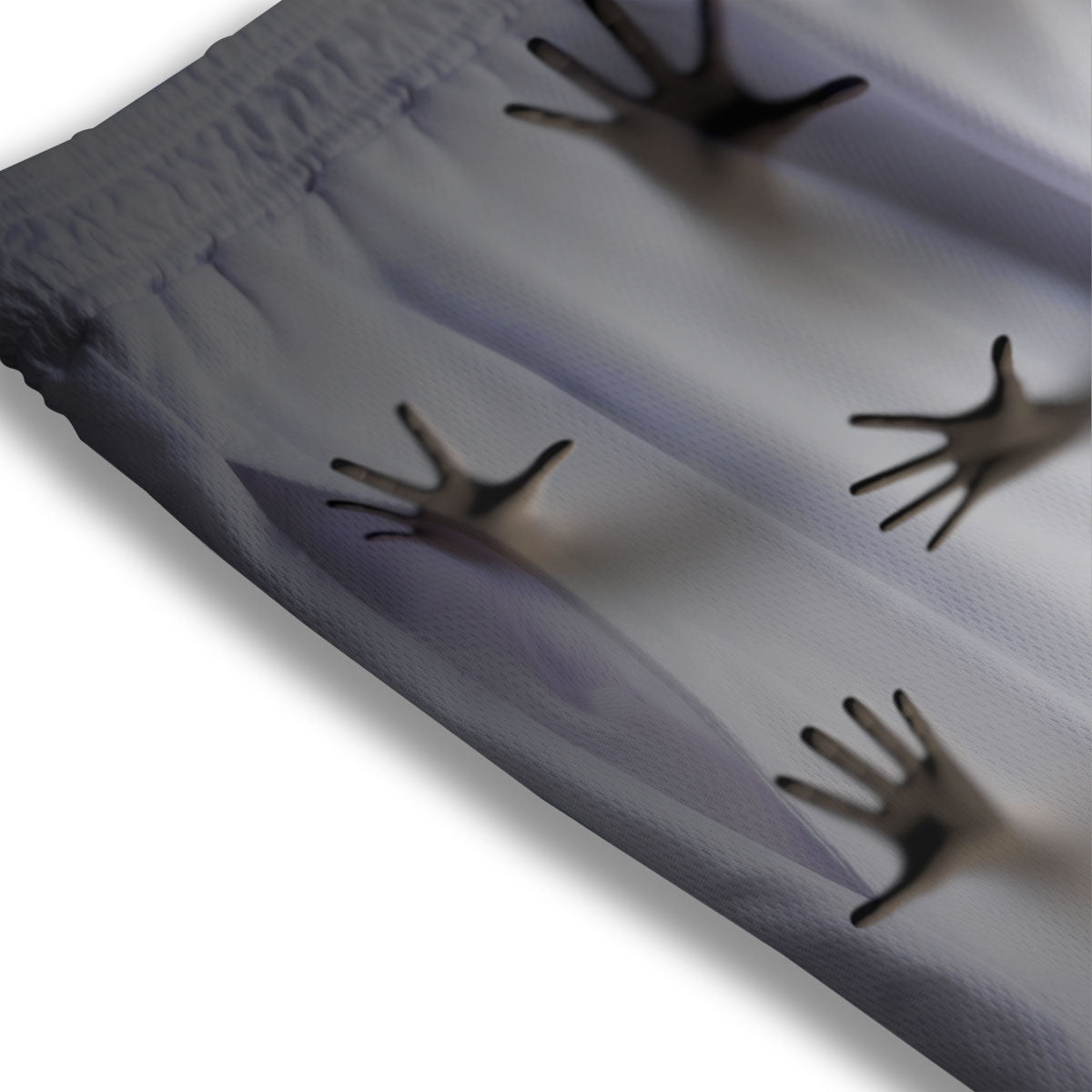 3D Scary Ghost Print Mesh Shorts