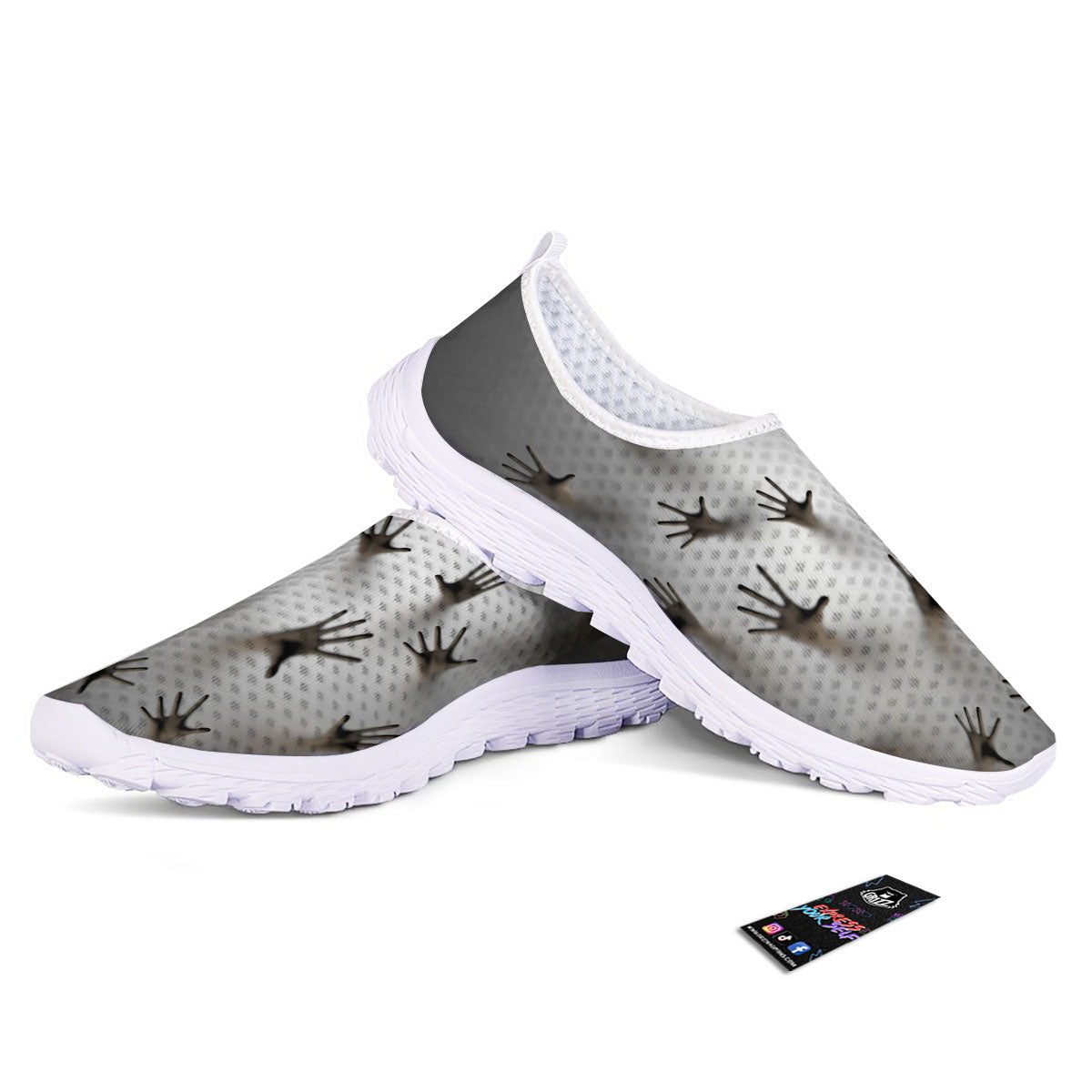 3D Scary Ghost Print Nurse Shoes-grizzshop