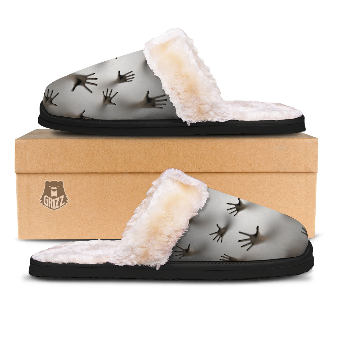 3D Scary Ghost Print Slippers-grizzshop