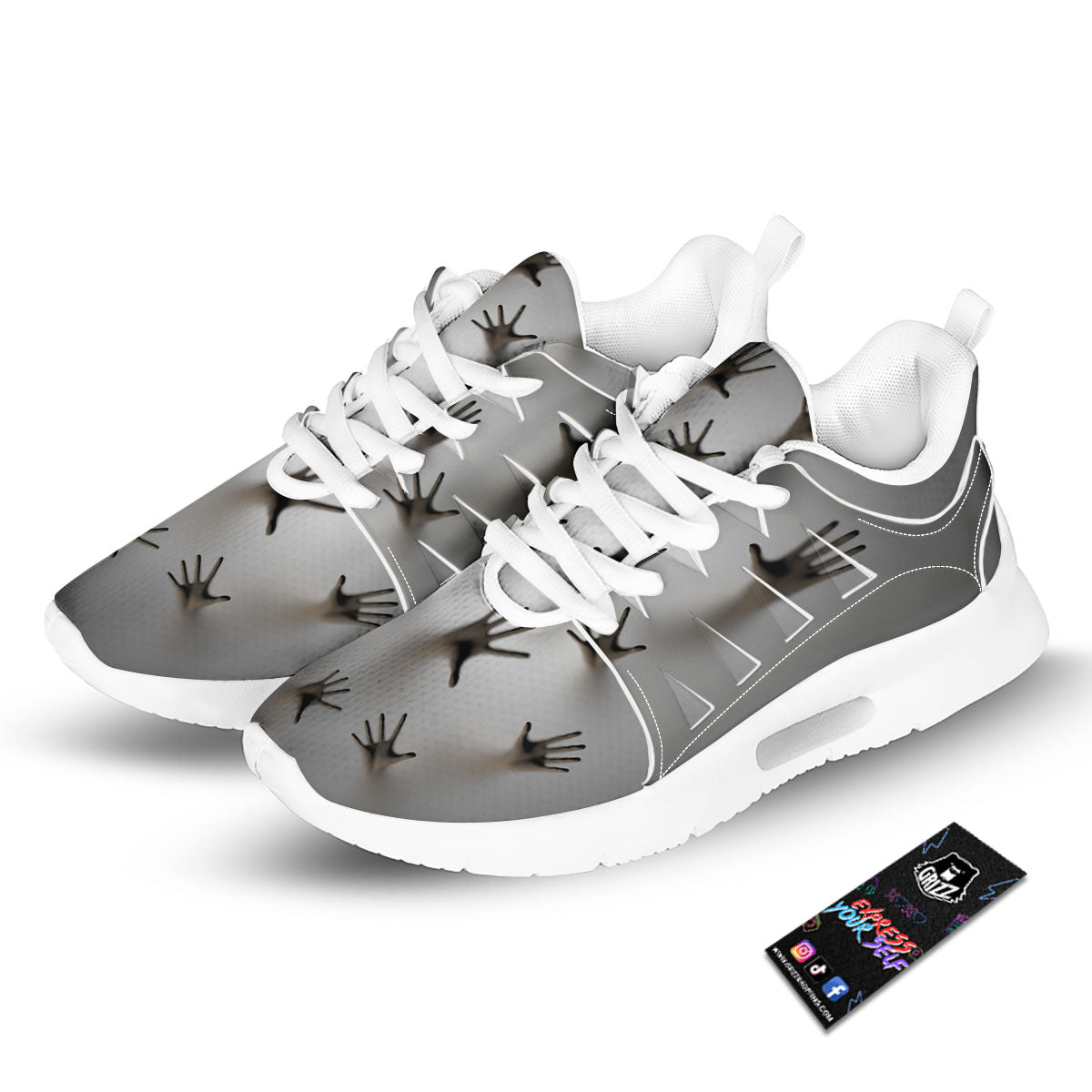 3D Scary Ghost Print Tennis Shoes-grizzshop