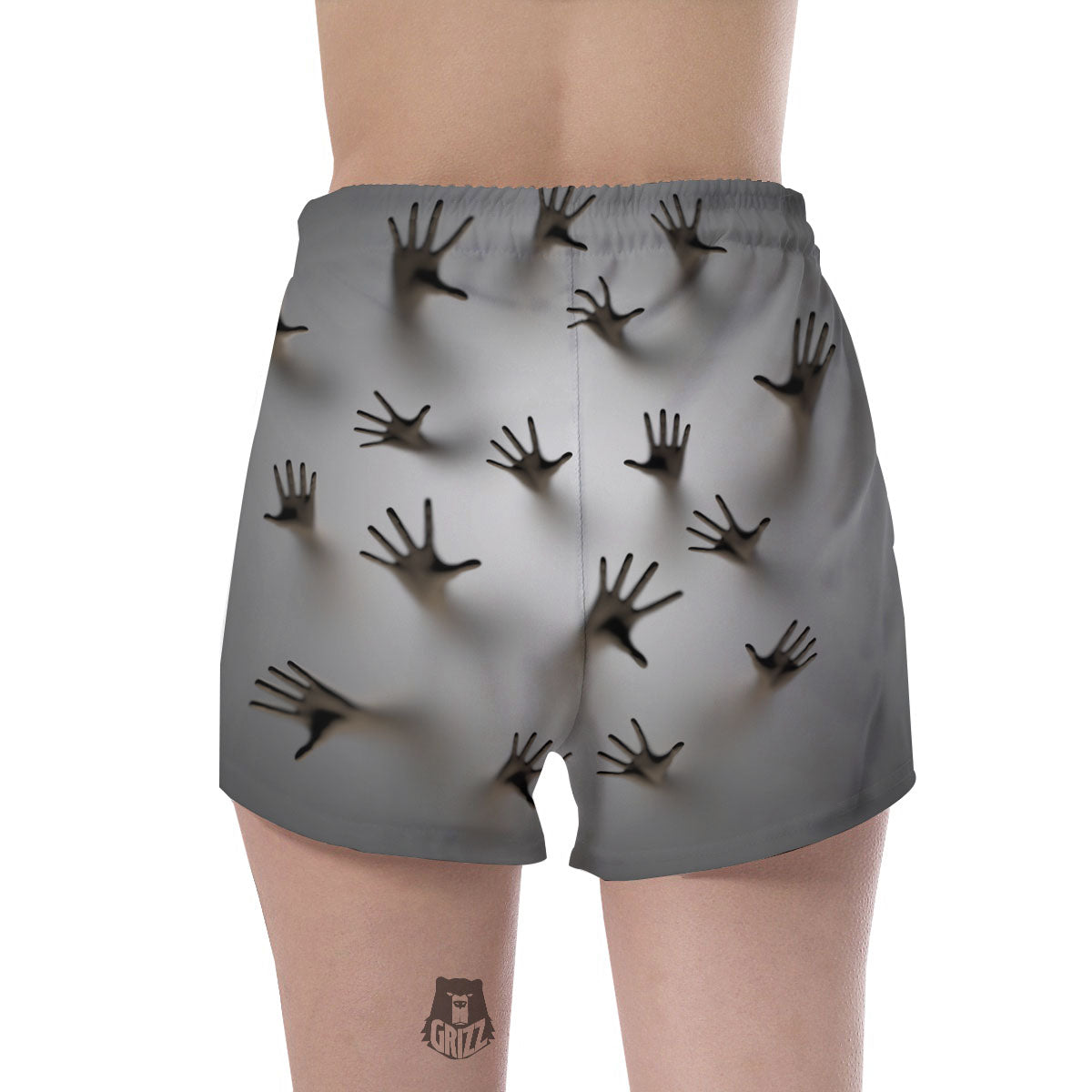 3D Scary Ghost Print Women's Shorts-grizzshop