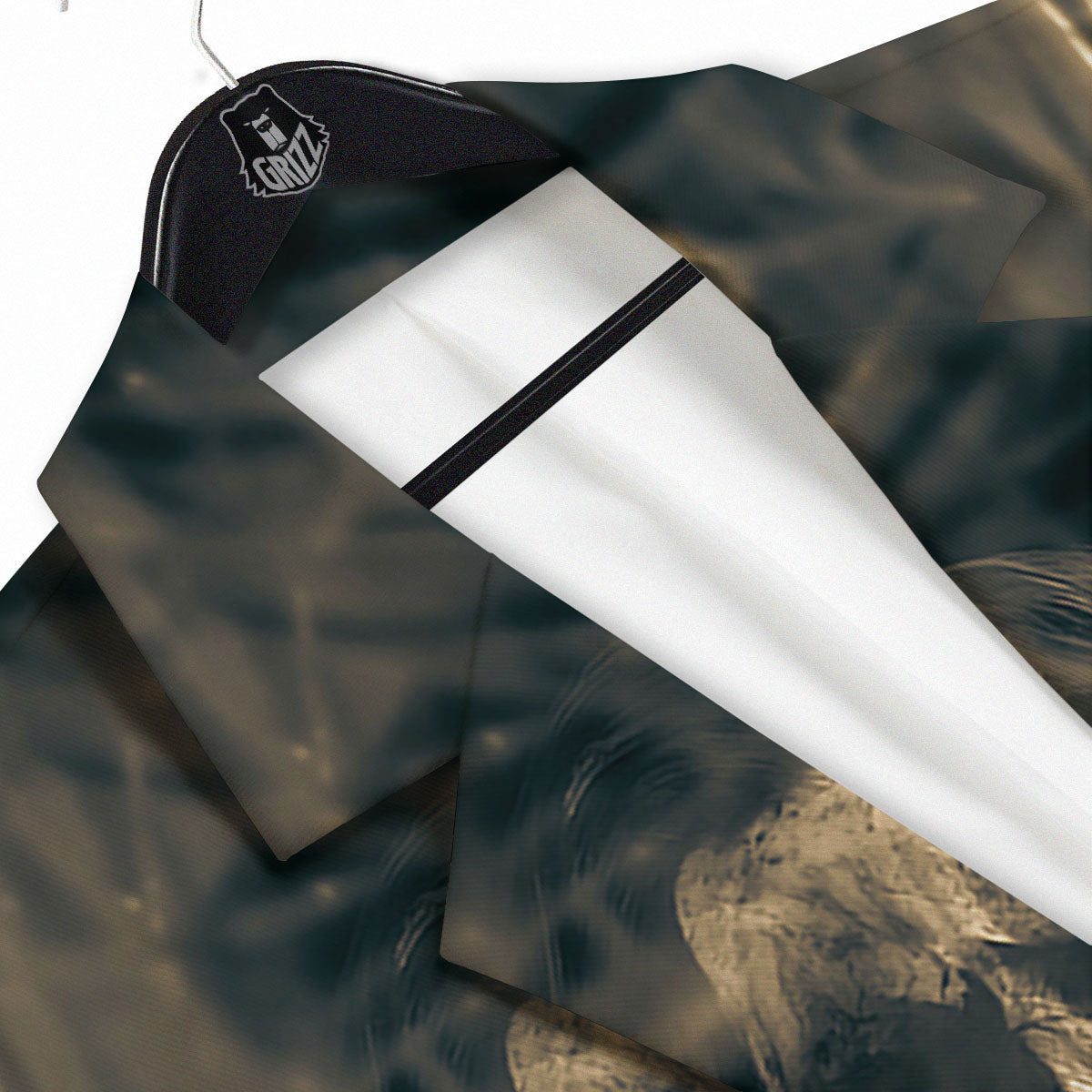 3D Screaming Ghost Horror Print Men's Sport Coat-grizzshop