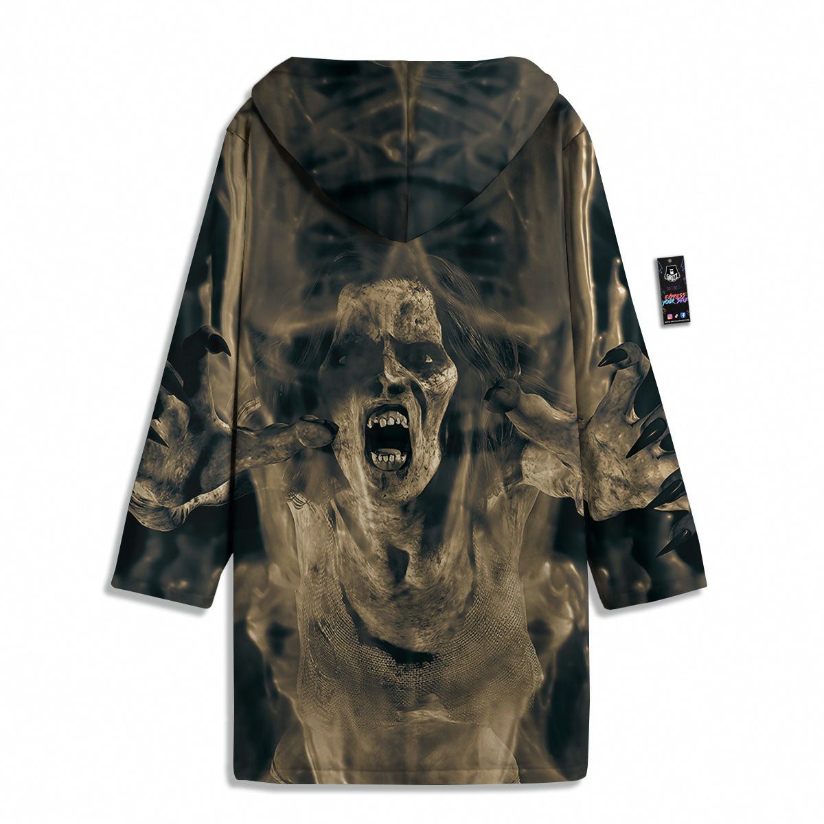 3D Screaming Ghost Horror Print Men's Windbreaker Jacket-grizzshop
