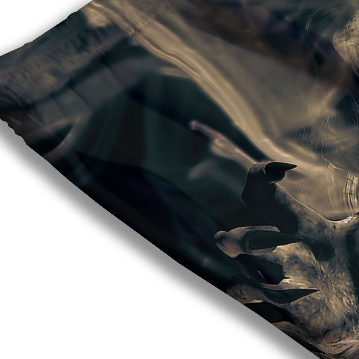 3D Screaming Ghost Horror Print Mesh Shorts