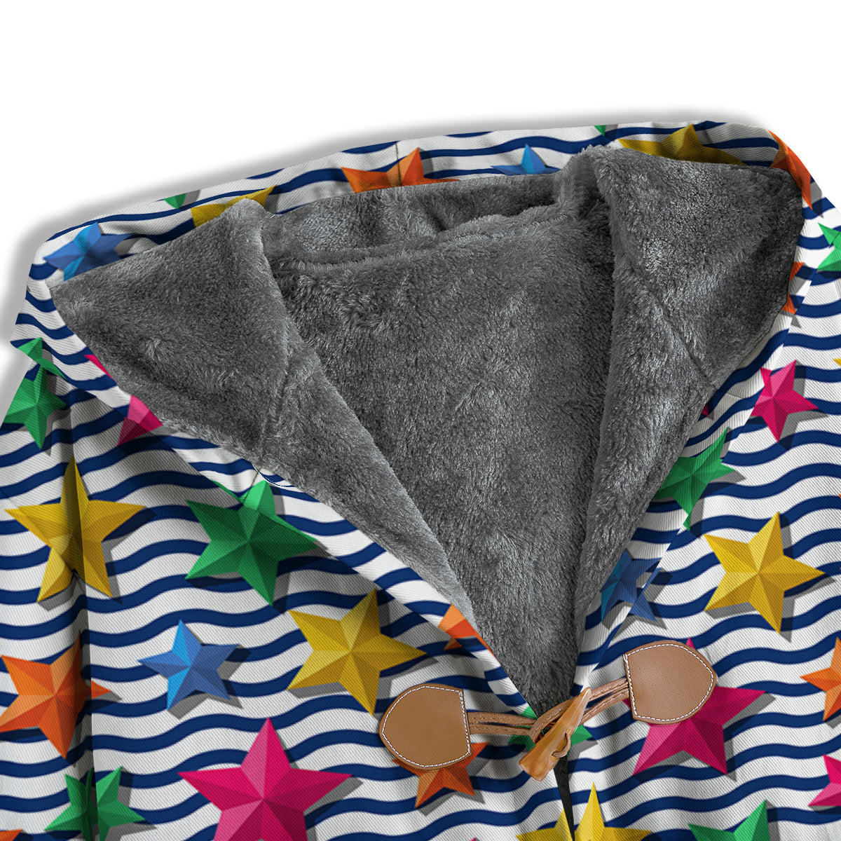 3D Stars And Blue Wave Print Pattern Men's Windbreaker Jacket-grizzshop