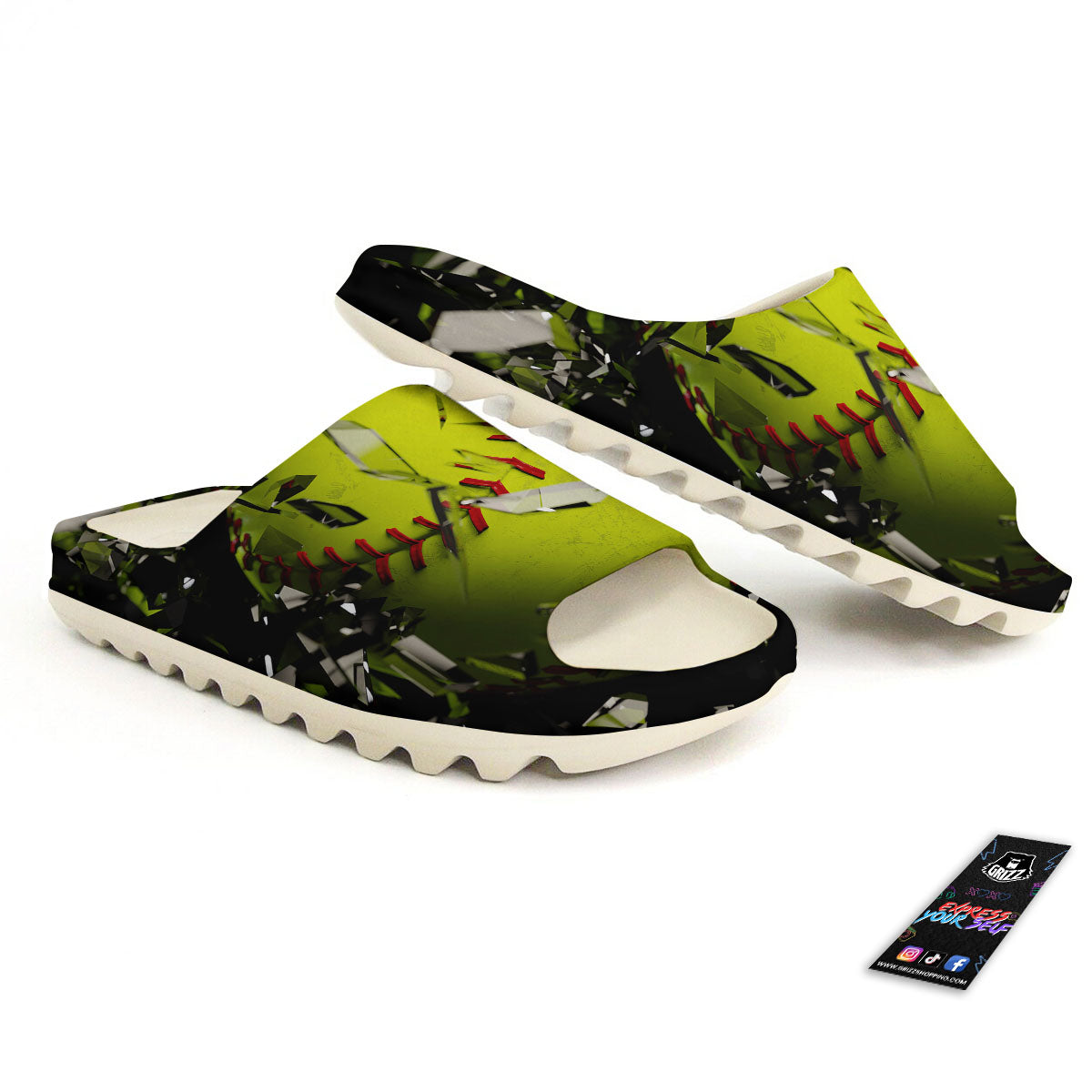 3D Baseballs Print Sandals-grizzshop