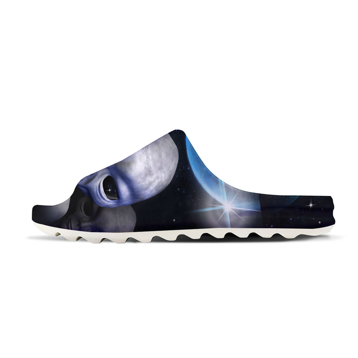 3D Grey Alien Print Sandals-grizzshop
