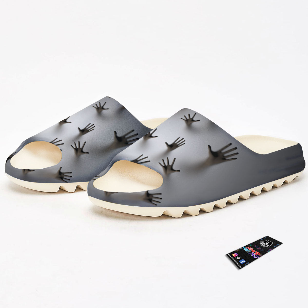 3D Scary Ghost Print Sandals-grizzshop