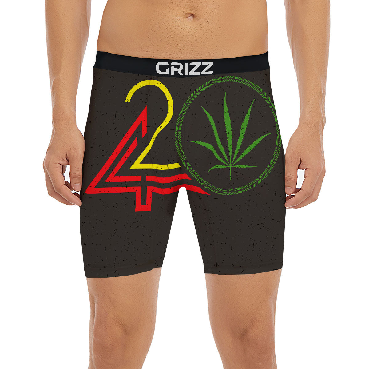 420 Rasta Print Boxer Briefs-grizzshop