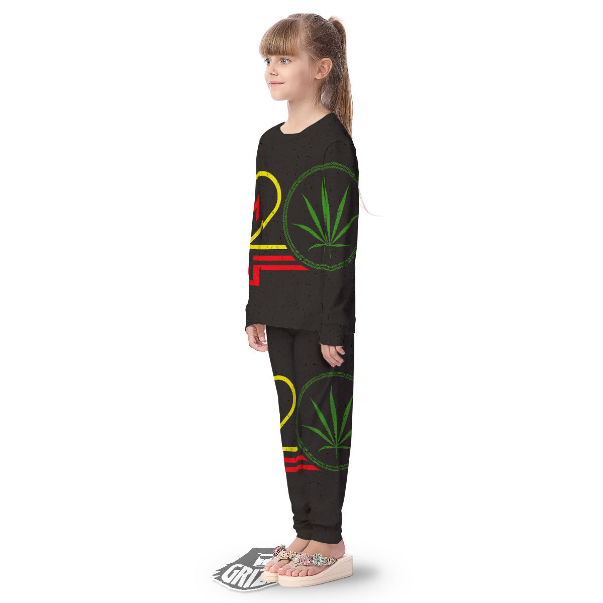 420 Rasta Print Kid's Pajamas-grizzshop
