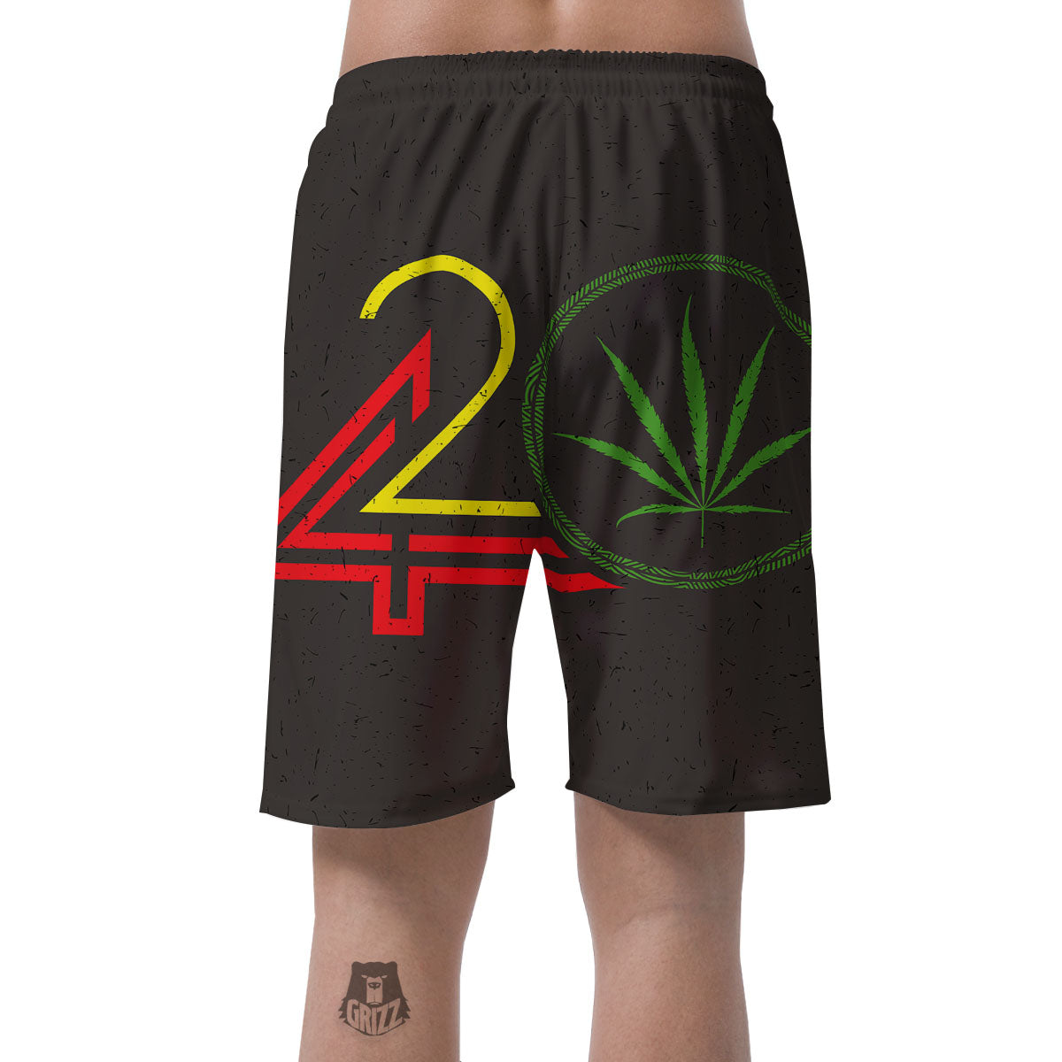 420 Rasta Print Men's Shorts-grizzshop