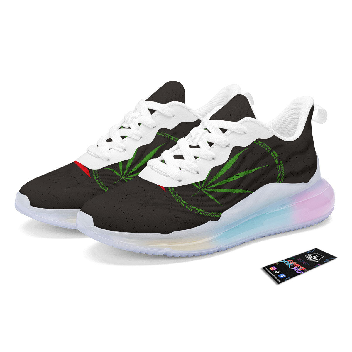 420 Rasta Print Running Sneakers-grizzshop
