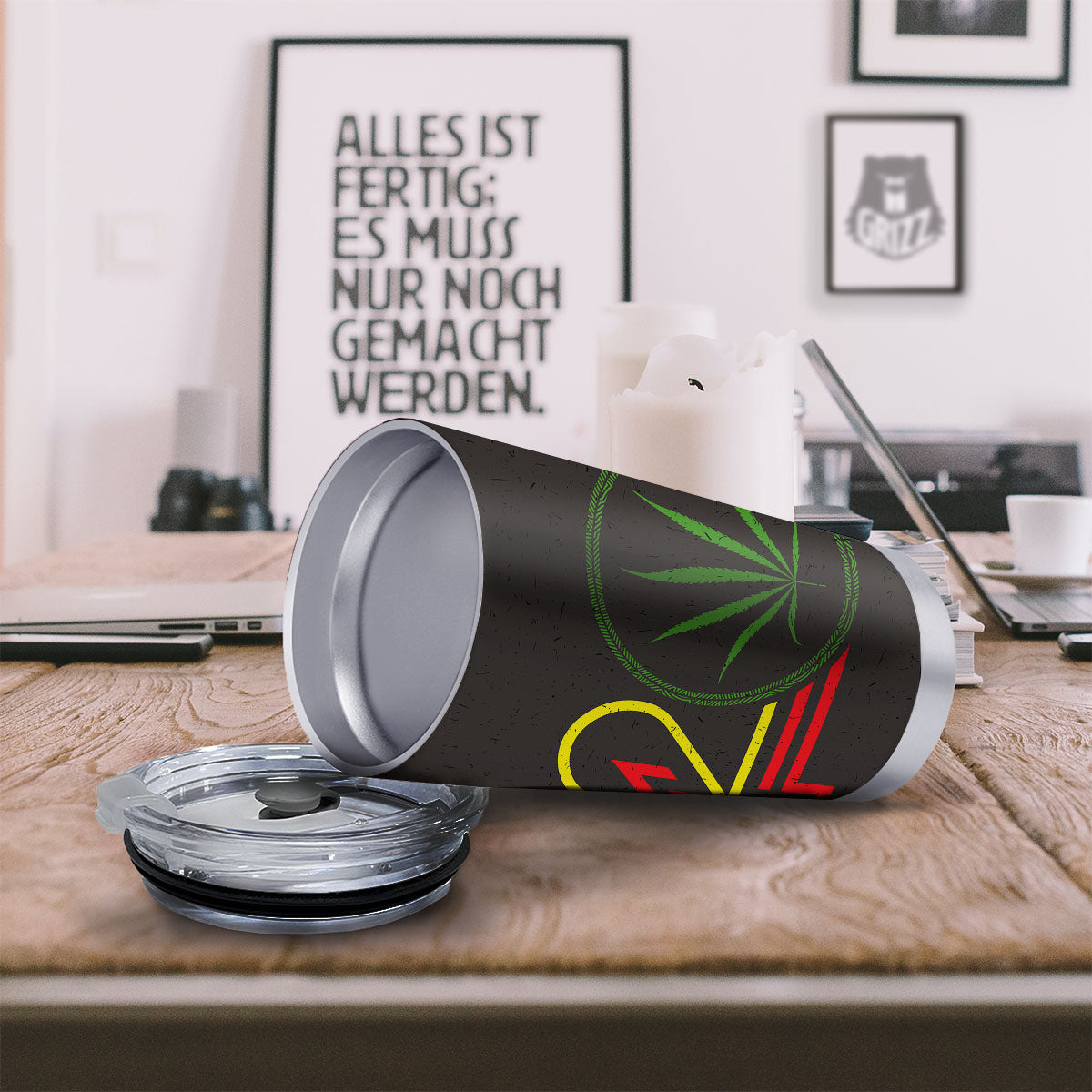 420 Rasta Print Tumbler-grizzshop