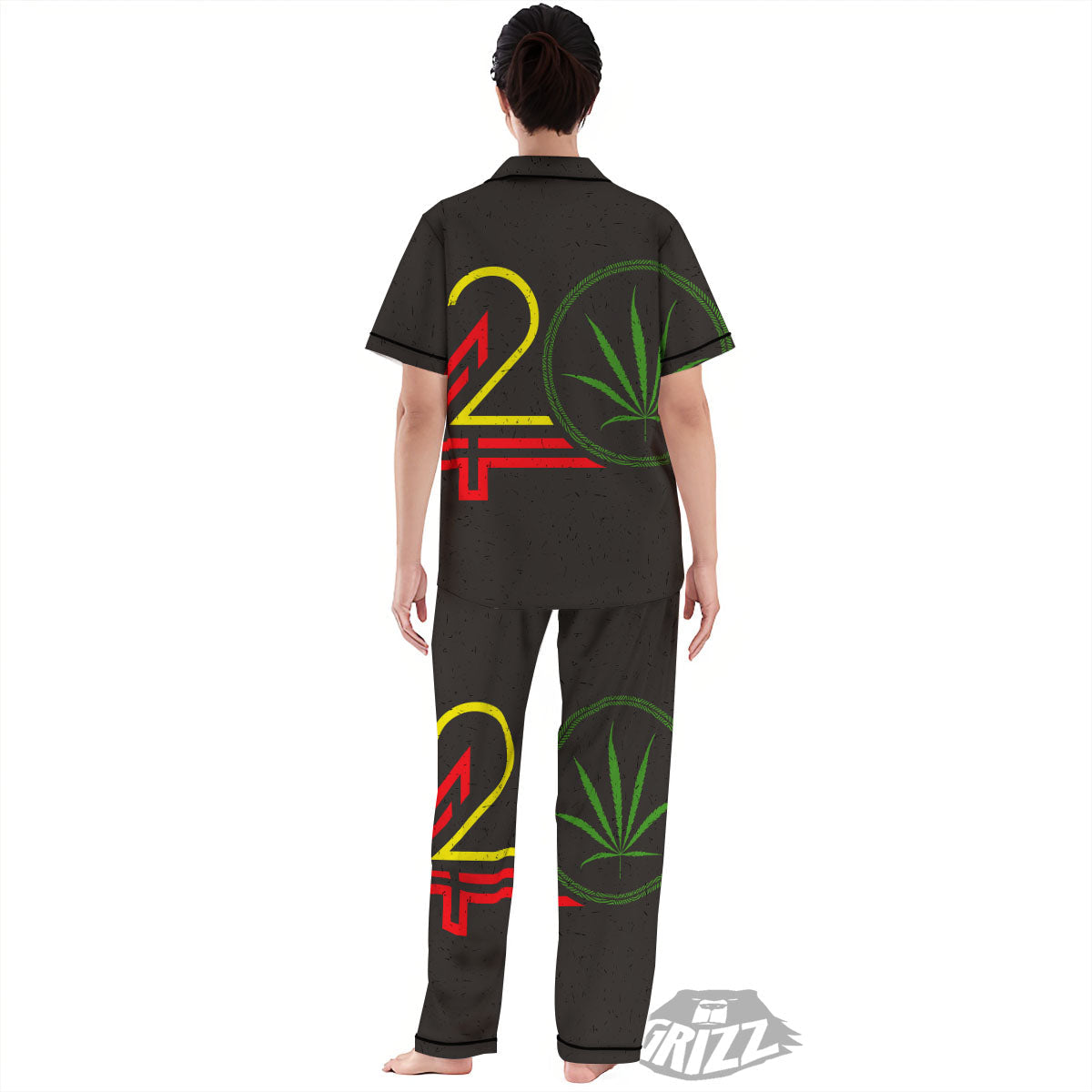420 Rasta Print Women's Pajamas Set-grizzshop