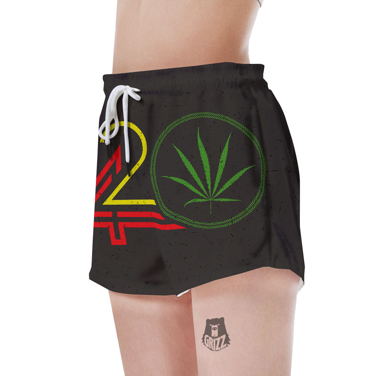 420 Rasta Print Women's Shorts-grizzshop