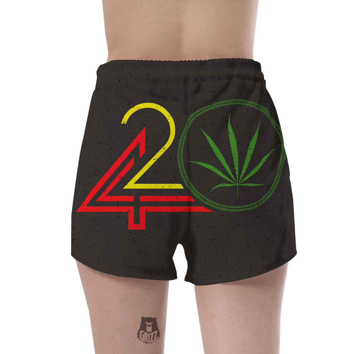 420 Rasta Print Women's Shorts-grizzshop