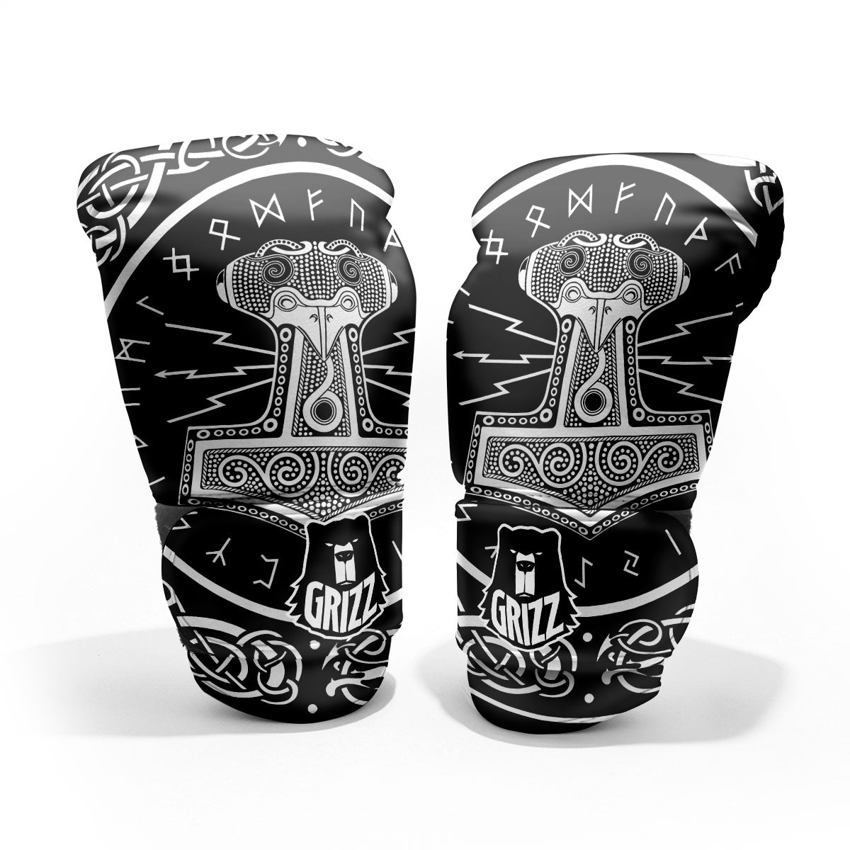 Mjolnir Black And White Print Sparring Gloves