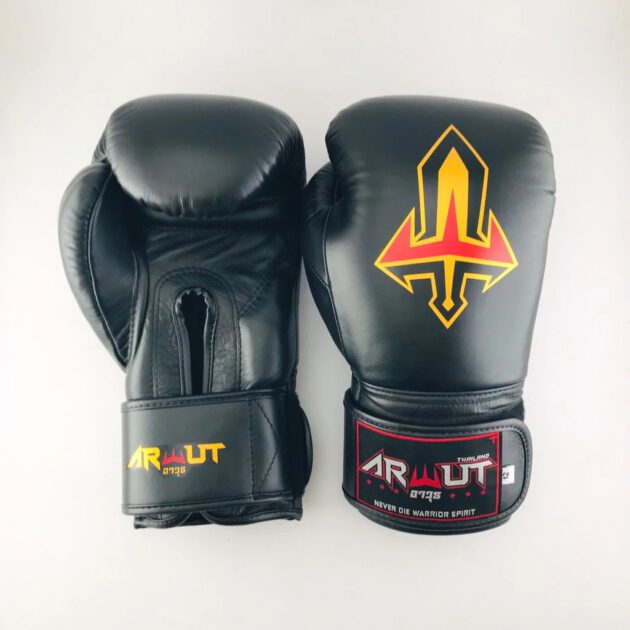 ARWUT “BLACK EDITION” MUAY THAI BOXING GLOVES BG2 BLACK-grizzshop