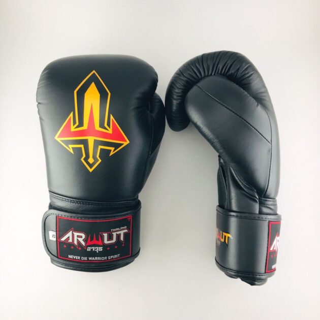 ARWUT “BLACK EDITION” MUAY THAI BOXING GLOVES BG2 BLACK-grizzshop