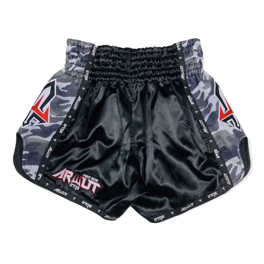 ARWUT CAMO EDITION MUAY THAI SHORTS BS2 BLACK/GREEN CAMO-grizzshop