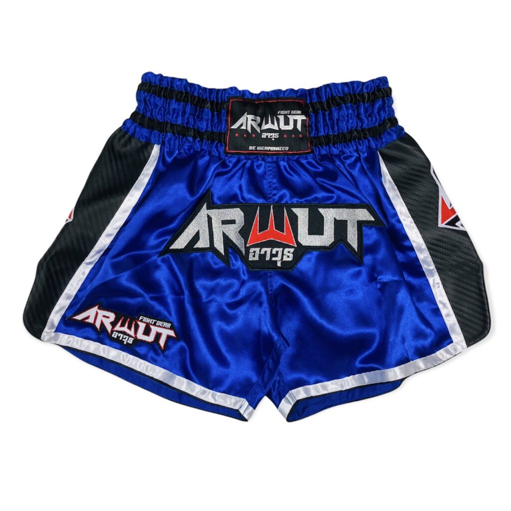ARWUT CARBON EDITION MUAY THAI SHORTS BS3 BLUE/BLACK-grizzshop