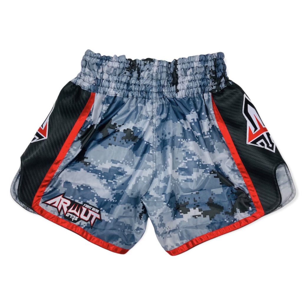 ARWUT CARBON EDITION MUAY THAI SHORTS BS3 GREY CAMO/BLACK-grizzshop