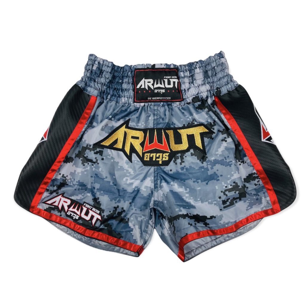 ARWUT CARBON EDITION MUAY THAI SHORTS BS3 GREY CAMO/BLACK-grizzshop