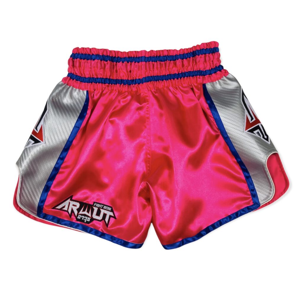 ARWUT CARBON EDITION MUAY THAI SHORTS BS3 PINK/SILVER-grizzshop