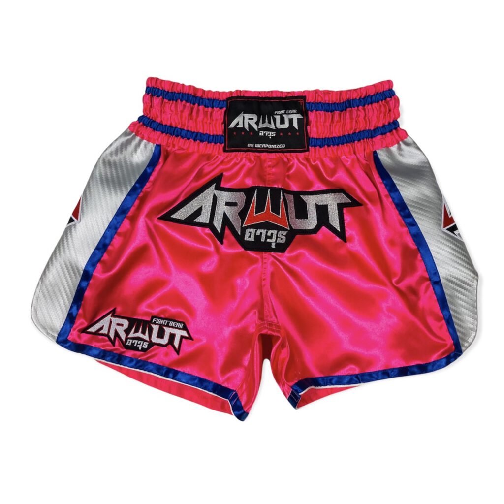 ARWUT CARBON EDITION MUAY THAI SHORTS BS3 PINK/SILVER-grizzshop
