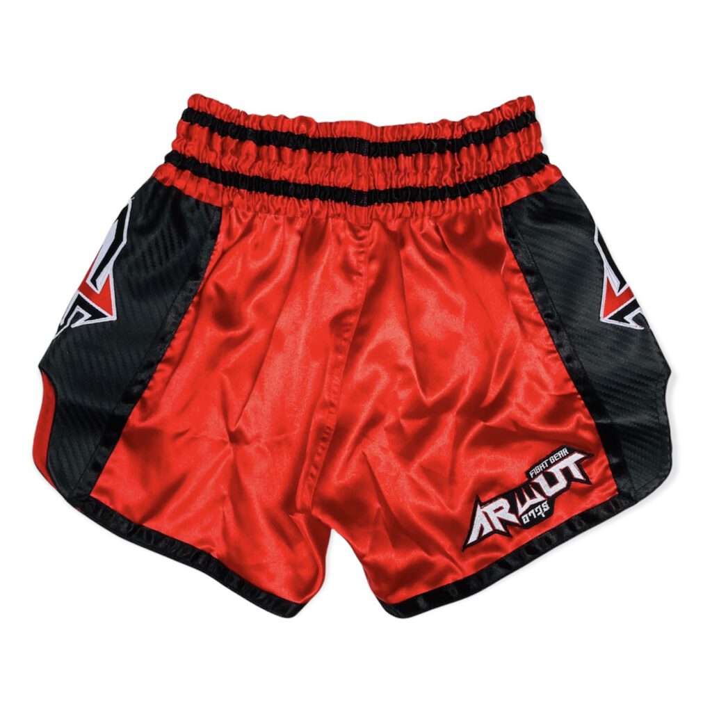 ARWUT CARBON EDITION MUAY THAI SHORTS BS3 RED/BLACK-grizzshop