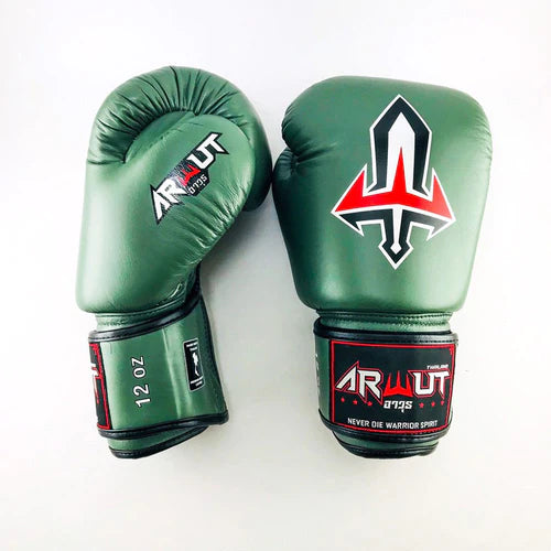 ARWUT MUAY THAI BOXING GLOVES BG1 ARMY GREEN-grizzshop