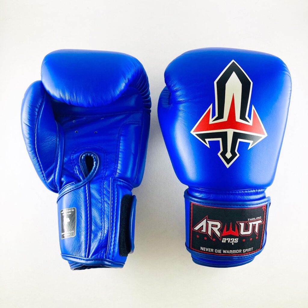 ARWUT MUAY THAI BOXING GLOVES BG1 BLUE-grizzshop