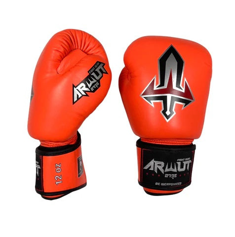 ARWUT MUAY THAI BOXING GLOVES BG1 ORANGE-grizzshop