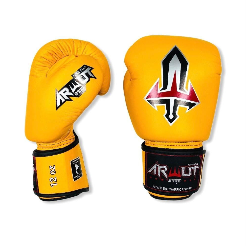 ARWUT MUAY THAI BOXING GLOVES BG1 YELLOW-grizzshop