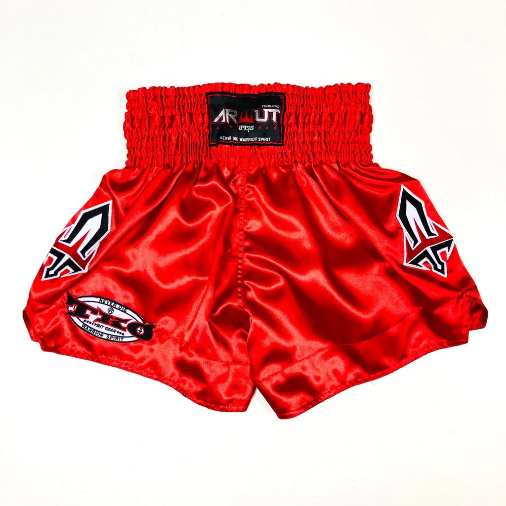ARWUT MUAY THAI SHORTS BS1 RED-grizzshop