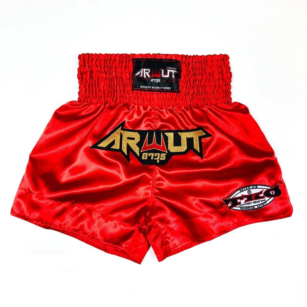 ARWUT MUAY THAI SHORTS BS1 RED-grizzshop