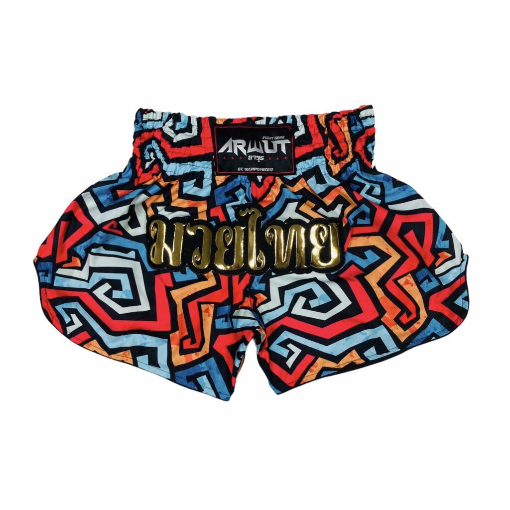 ARWUT MUAY THAI SHORTS BS4 ZIGZAG MAZE S004-grizzshop